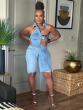 THE CROSSOVER DENIM SHORTS