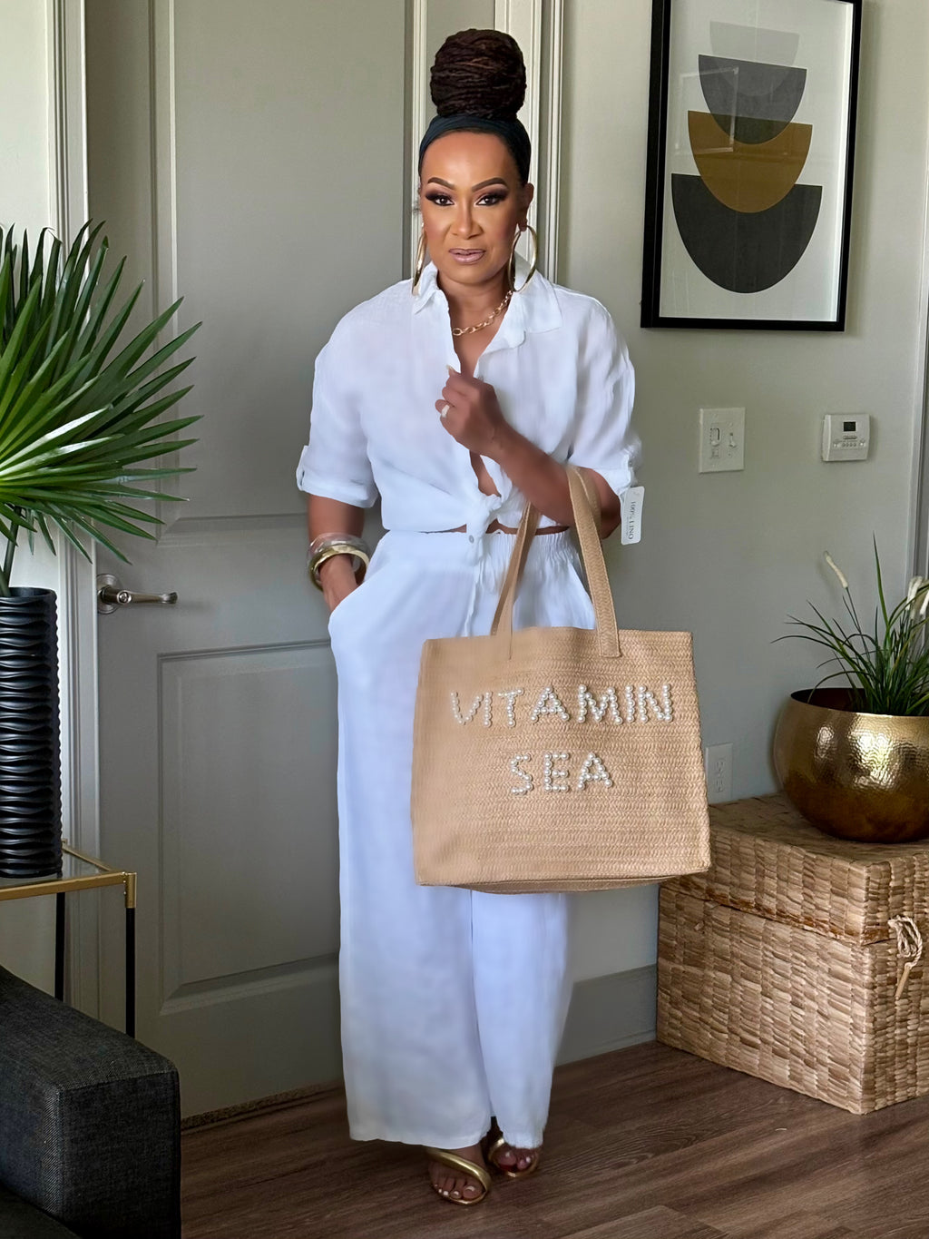 THE WHITE PURE ESCAPE LINEN SET