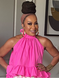 THE MONACO MUSE TOP IN HOT PINK