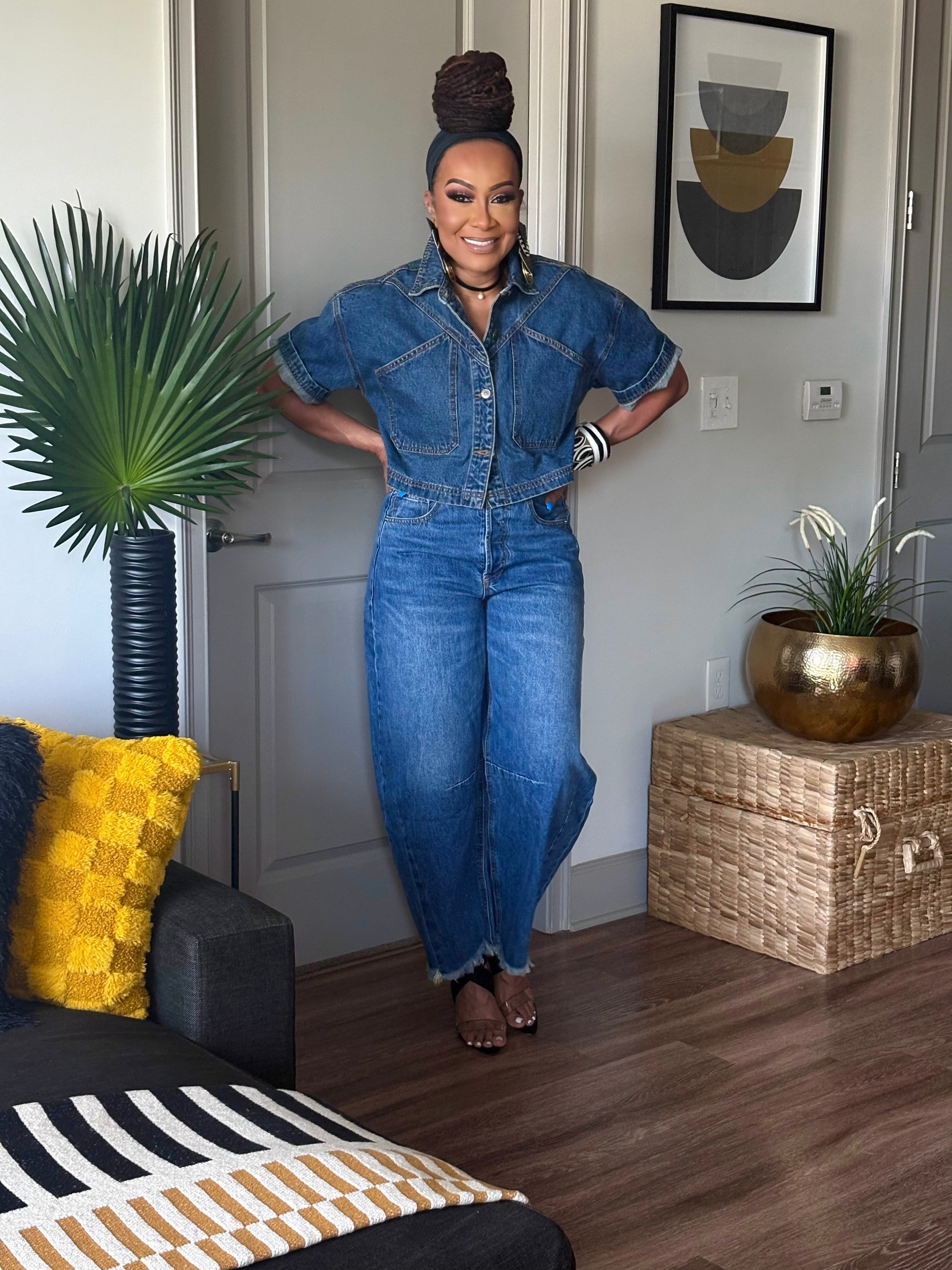 THE BARREL BABE DENIM TOP